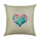 Axyaa Linen Pillowcase 45*45cm for Household Sofa Decor - Love Letter Series