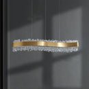 Axyaa Modern Crystal Chandelier: Luxury LED Pendant Lights for Living Room & Kitchen