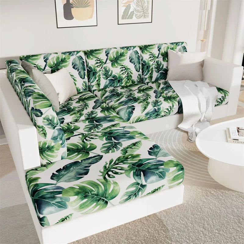 Axyaa Stretch Sofa Cover Slipcover Protector with Elastic Bottom