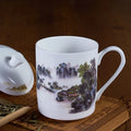 Axyaa Bone  Cafe Tumbler, Chinese Painting Tea Cup