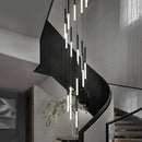 Axyaa Modern Stair Chandelier Pendant Light: LED Ceiling Lamp for Living Room