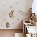 Axyaa Animal Balloon Star Cartoon Wall Decals for Kids Room Nursery Decor