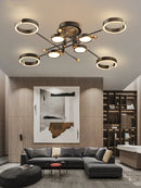 Luxury Gold Plated Chandelier with Remote Control Crystals - Axyaa Bedroom Living Room Lighting