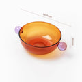 Axyaa Two Tone Glass Bowl with Ball Handles - Solid Color Glass Bowl