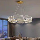 Axyaa Lotus Leaf Chandelier: Elegant LED Butterfly Lamp for Dining Room and Bedroom