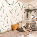Axyaa Boho Leaves Watercolor Wall Decals - Peel and Stick Botanical Plant Decals
