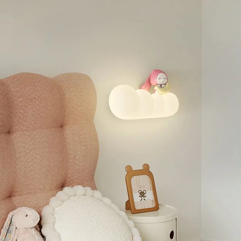 Axyaa Caterpillar Rabbit Moon Sun LED Wall Light for Nursery School