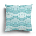 Axyaa Green Blue Wave Pattern Decorative Pillow Sleeve for Bedroom, Sofa, Car, Office