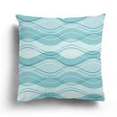 Axyaa Green Blue Wave Pattern Decorative Pillow Sleeve for Bedroom, Sofa, Car, Office