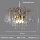 Axyaa Glass Water Drop Chandelier for Living, Bedroom, Dining Room - Retro Design