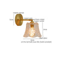 Axyaa Glass LED Wall Lamps - Vintage Japanese Style, Copper Arm, Small Bell Design