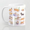 Corgi Coffee Mug 11oz – Black, Pink, White Ceramic Mug by Axyaa