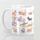 Corgi Coffee Mug 11oz – Black, Pink, White Ceramic Mug by Axyaa
