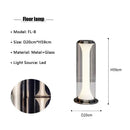 Axyaa Modern Glass LED Floor Lamp Living Room Bedroom Lighting Fixtures