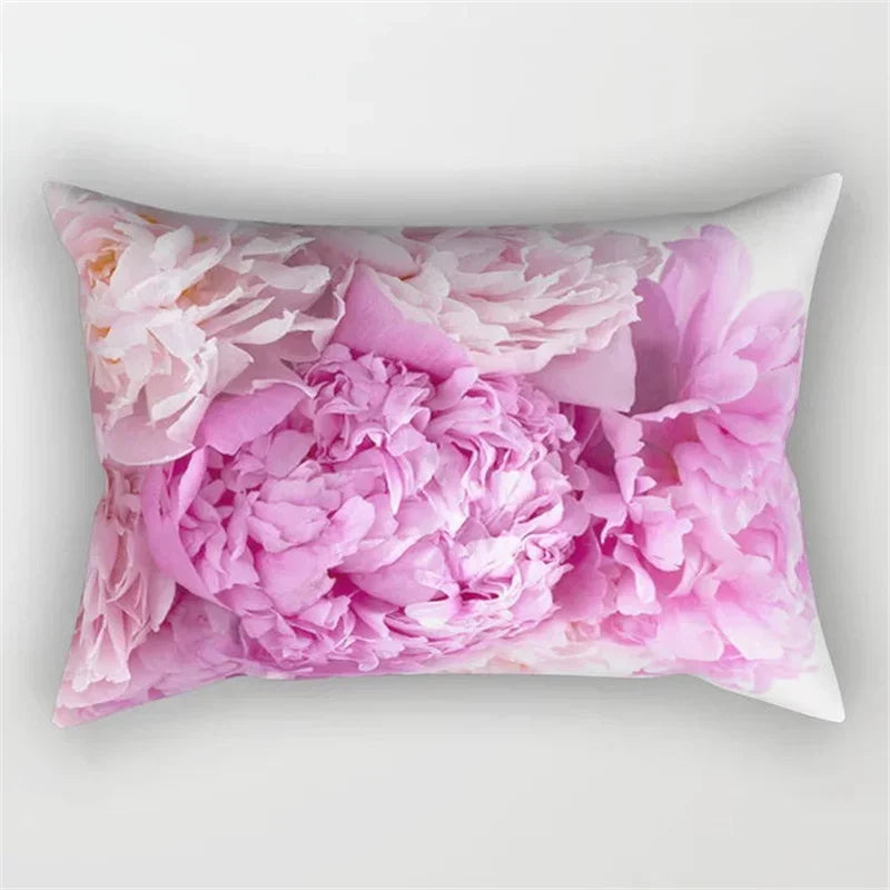 Pink Flower Polyester Pillowcase - Romantic Girl Room Aesthetic Decor