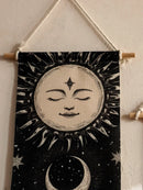 Axyaa Moon Phase Celestial Wall Hanging Tapestry with Tassel
