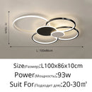 Axyaa LED Ring Ceiling Light - Gold/Black Chandelier for Home Decor