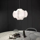 Axyaa Silk Chandelier: Nordic Designer LED Pendent Lamp for Home Decor