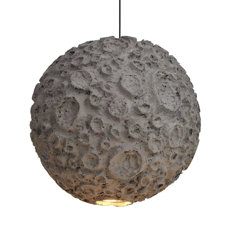 Axyaa Planet Grey Wabi Sabi Chandelier for Living Room, Dining, Coffee Store - Japanese Loft Decor
