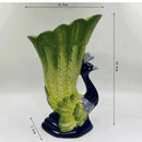 Axyaa Hand-Drawn Peacock Tiki Cocktail Cup - Large Capacity Hawaiian Ceramic Glass