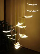 Axyaa Nordic Bird Chandelier: Modern LED Pendant for Home, Restaurant & Staircase