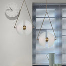 Axyaa Glass LED Pendant Lights | Copper Hanging Lamp for Home & Commercial Decor