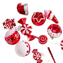 Axyaa Christmas Ball Mix Decoration Set Shatterproof Plastic Painted Xmas Ornament
