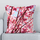 Axyaa Sakura Mount Fuji Cushion Cover for Home and Office Décor