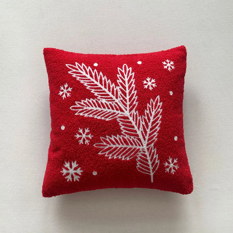 Axyaa Christmas Deer Snowflake Cushion Cover - Home Sofa Decor