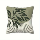 Axyaa Geometric Leaf Pattern Pillowcase: Minimalist Bohemian Decor, Soft and Stylish Sofa Cushion Cover