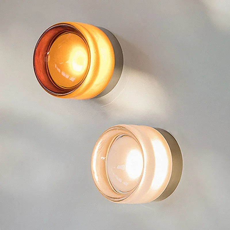 Axyaa Amber Jelly LED Wall Lamp for Modern Home Decor