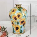 Axyaa Ceramic Tea Caddy Vase for Dried Flowers & Hydroponic Arrangements