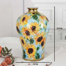 Axyaa Ceramic Tea Caddy Vase for Dried Flowers & Hydroponic Arrangements