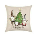 Axyaa Linen Pillowcase for Home Christmas Decoration, Customizable 40x40-60x60 Size