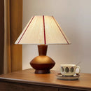 Axyaa Solid Wood Table Lamp: French Medieval Retro Hand-woven Romantic Light