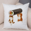 Axyaa Cartoon Cat Decorative Cushion Cover for Home, Sofa, Kids Room