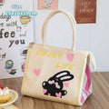 Axyaa Kawaii Thermal Lunch Bag for Women Girl Kids - Bento Pouch Food Storage