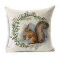 Axyaa Christmas Birds Garland Cushion Cover