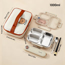 Axyaa Stainless Steel Lunch Box with Compartments - Large Capacity Bento Box