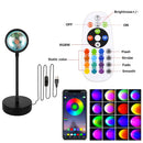 Axyaa LED Sunset Projector Lamp with Bluetooth Control and Disco Lighting