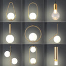 Axyaa Glass Ball Chandelier: Nordic LED Pendant Lamp for Restaurant, Kitchen, Bedroom