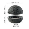 Axyaa Smoked Barbecue Planet Bowl - Volcanic Stone Coal Plate Concept Tableware