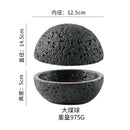 Axyaa Smoked Barbecue Planet Bowl - Volcanic Stone Coal Plate Concept Tableware