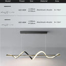 Axyaa Curved Dining Table Pendant Lamp Kitchen Island Bar LED Lighting