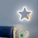 Axyaa Rocket Moon Star LED Wall Lamp for Kids Room - Modern Creative Design