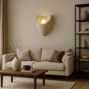 Axyaa Nordic Wabi Sabi Style Cream Wall Lamp Resin Bedside Light