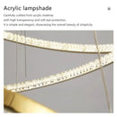 Axyaa Stainless Steel LED Pendant Light with Remote Control Dimming - Modern Circular Design