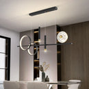 Axyaa Modern Living Room Dining Pendant Chandeliers - Black Gold Restaurant Lighting