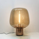 Axyaa Glass LED Desk Lamp: Modern Metal Art Table Light for Living Room Bedroom
