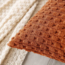Boho Striped Corduroy Farmhouse Pillow Covers, Soft & Fluffy - Axyaa Brand